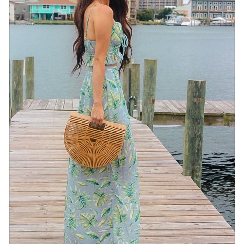 Two piece shorts maxi set
